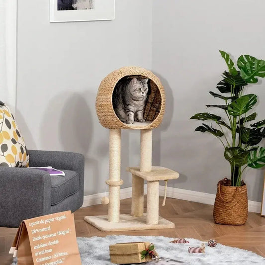 Arbre à chat avec panier - Confort assuré