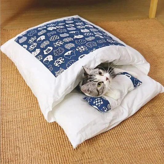 Lit pour chat moelleux - Refuge chaud et confortable - vue 2