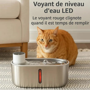 Fontaine chat sans fil à pile - Hydratation libre et durable - vue 2