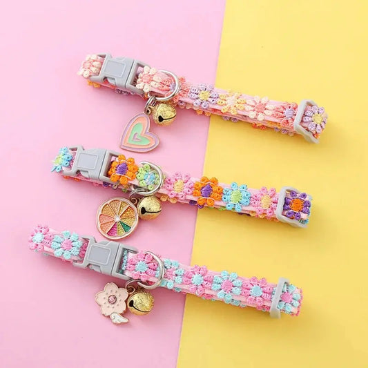 Collier chat clochette fleur - Léger & sécurisé - vue 2