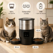 Distributeur intelligent croquettes double chat - Repas calmes - vue 4