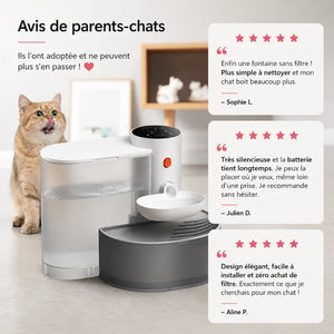 Fontaine à eau chat sans filtre - 3L & autonomie sans recharge - vue 3