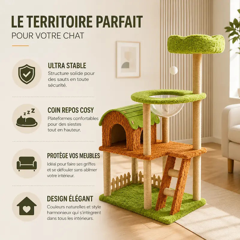 Arbre à chat Jungle Paradis - Multi-niveaux - vue 3