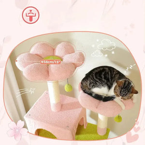 Arbre à chat rose - Déco + confort - vue 4