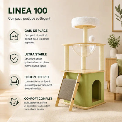 Arbre à chat Linea 100 - Compact et stable - vue 3