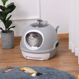 Maison de toilette chat avec tiroir - Nettoyage facile - vue 4