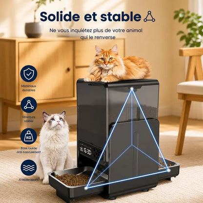 Distributeur de croquettes double pour chat - Repas sereins - vue 4