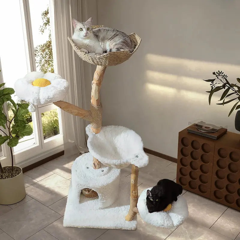 Grande tour arbre à chat – Design floral - vue 2