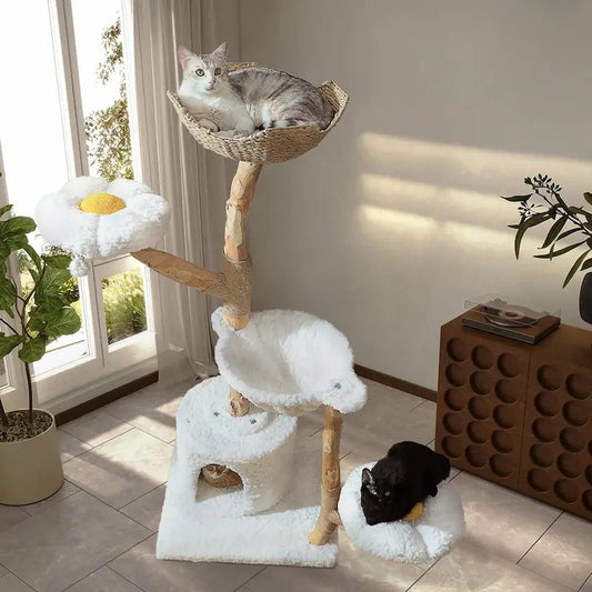 Grande tour arbre à chat – Design floral - vue 2