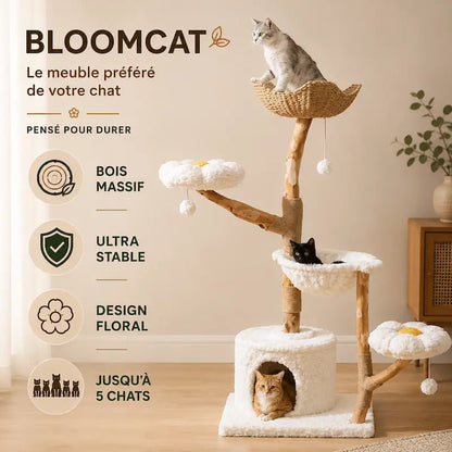 Grande tour arbre à chat – Design floral - vue 3