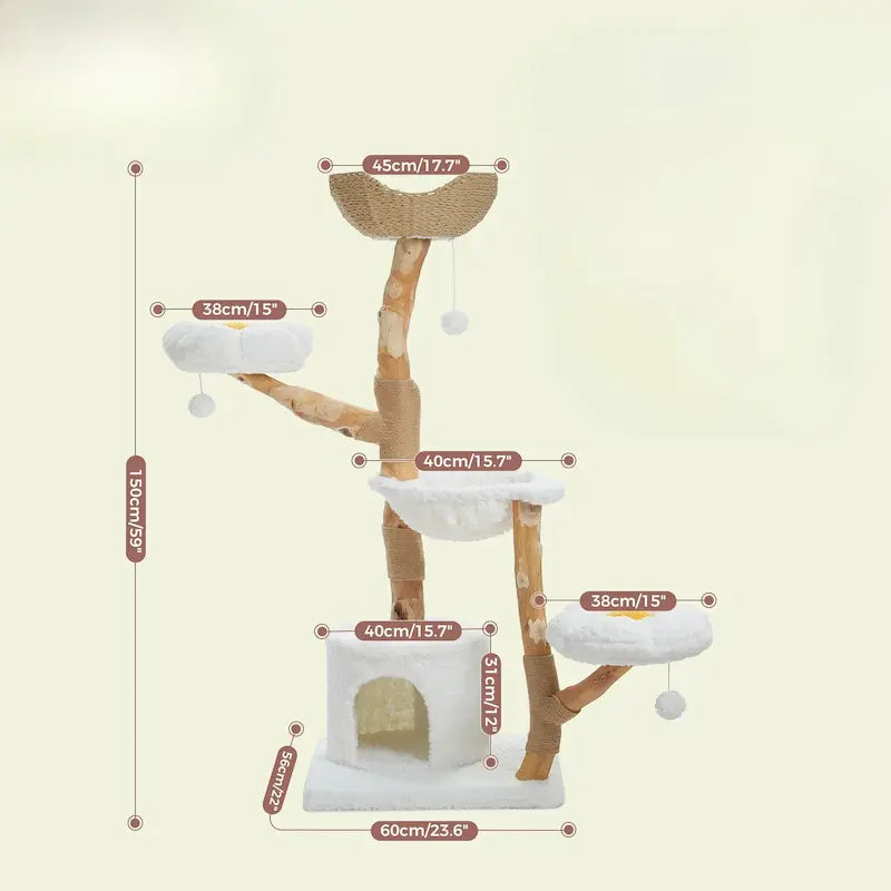Grande tour arbre à chat – Design floral - vue 6