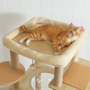 Arbre à chat intérieur bois – Hamac & perchoir - vue 4