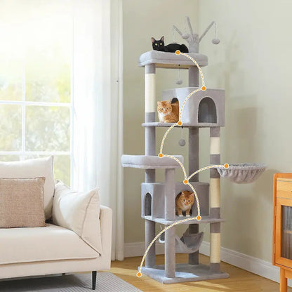 Arbre à chat XXL multi-niveaux - Ultra stable - vue 5