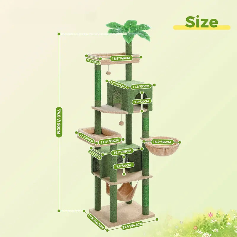 Arbre à chat XXL multi-niveaux - Ultra stable - vue 6