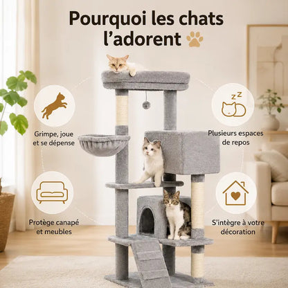 Arbre à chat luxe multi-niveaux – Tour premium - vue 2