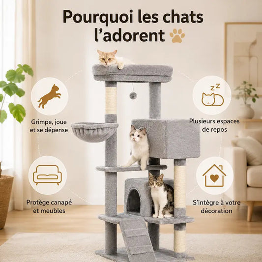 Arbre à chat luxe multi-niveaux – Tour premium - vue 2