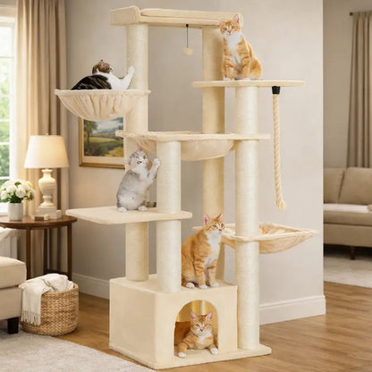 Arbre à chat multi plateforme - 7 niveaux robustes - vue 5