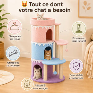 Arbre à chat tour - Gain de hauteur - vue 2