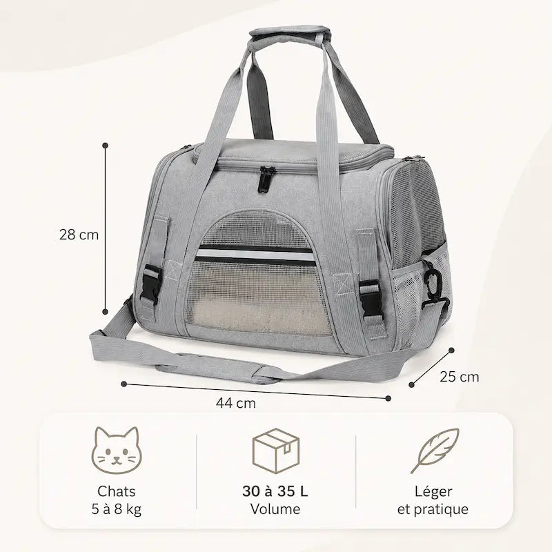 Sac de voyage pour chat - Déplacements sereins - vue 7