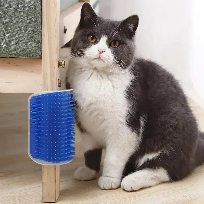 Brosse murale chat - Poils en moins, chat heureux - vue 2