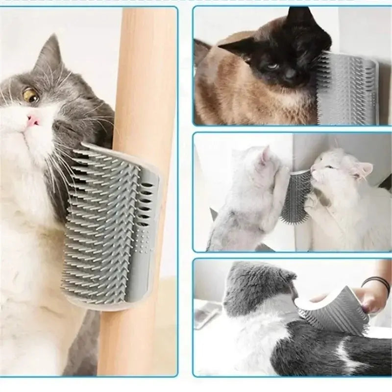 Brosse murale chat - Poils en moins, chat heureux - vue 4