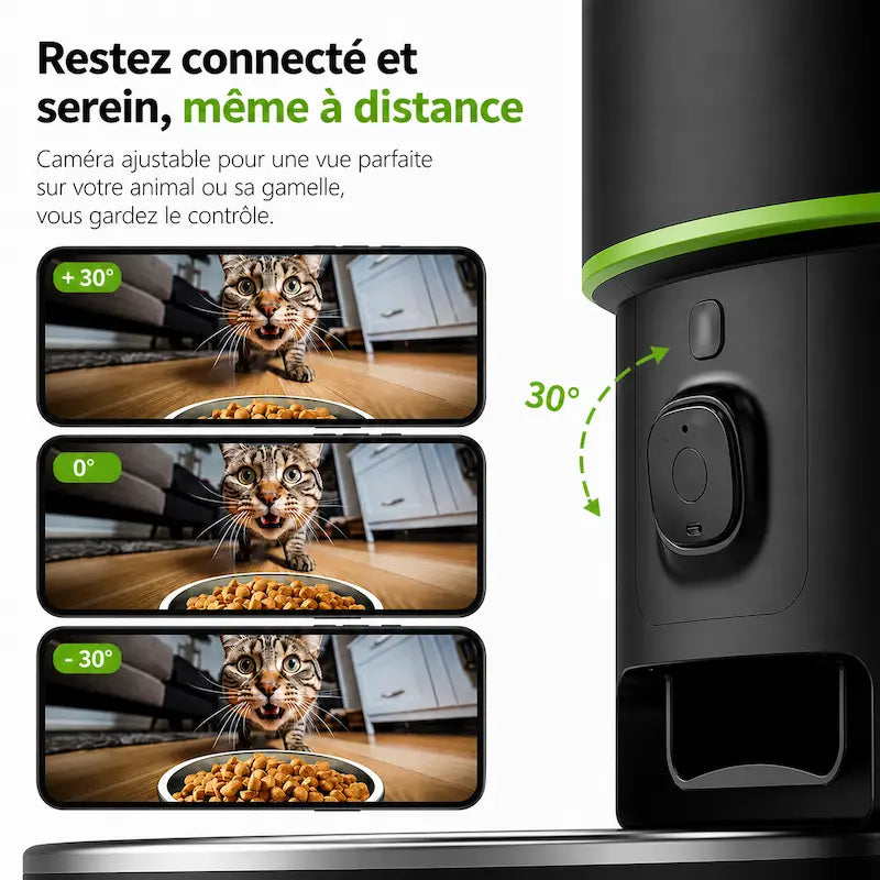 Distributeur de croquettes chat caméra intelligente - Zéro stress - vue 4