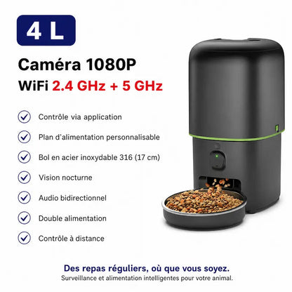 Distributeur de croquettes chat caméra intelligente - Zéro stress - vue 7