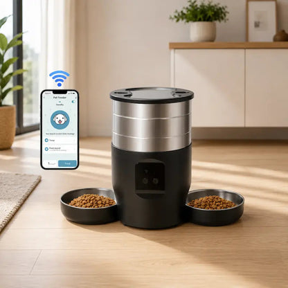 Distributeur intelligent croquettes double chat - Repas calmes - vue 2