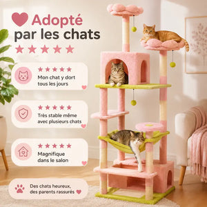 Arbre à chat rose - Déco + confort - vue 5