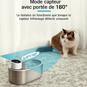 Fontaine chat sans fil à pile - Hydratation libre et durable - vue 5