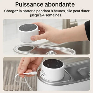 Fontaine chat sans fil à pile - Hydratation libre et durable - vue 4