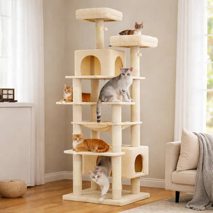 Grand arbre à chat multi-niveaux - Griffoirs sisal & hamac - vue 5