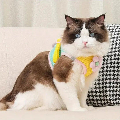 Harnais chat fleuri - Balade élégante - vue 3
