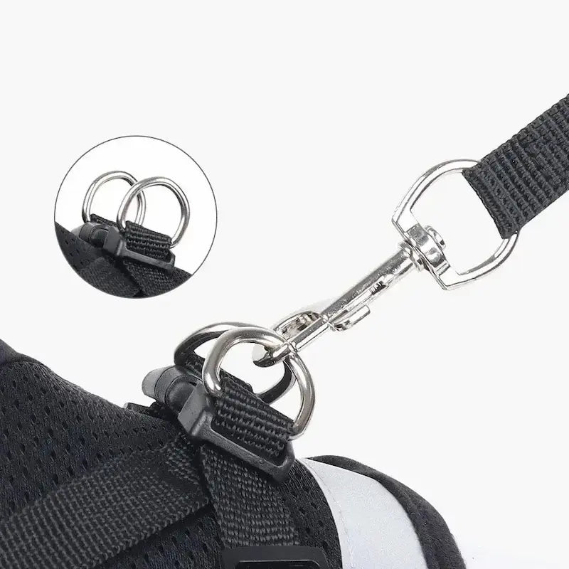 Harnais gilet maille chat - Léger & respirant - vue 3
