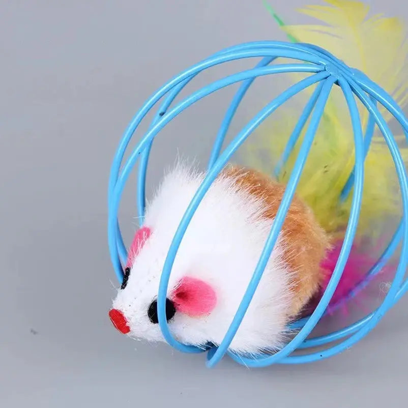Jouet chat boule souris dedans - Anti-ennui félin - vue 2