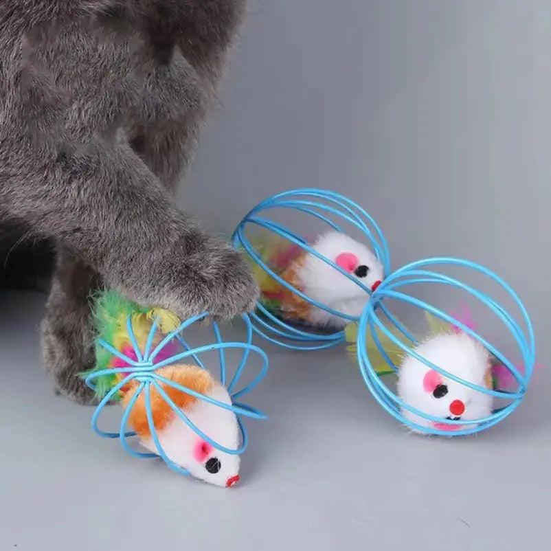 Jouet chat boule souris dedans - Anti-ennui félin - vue 3