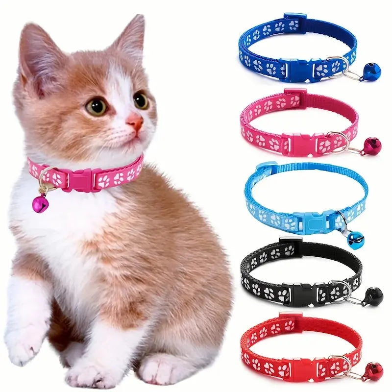 Collier chat motif coloré