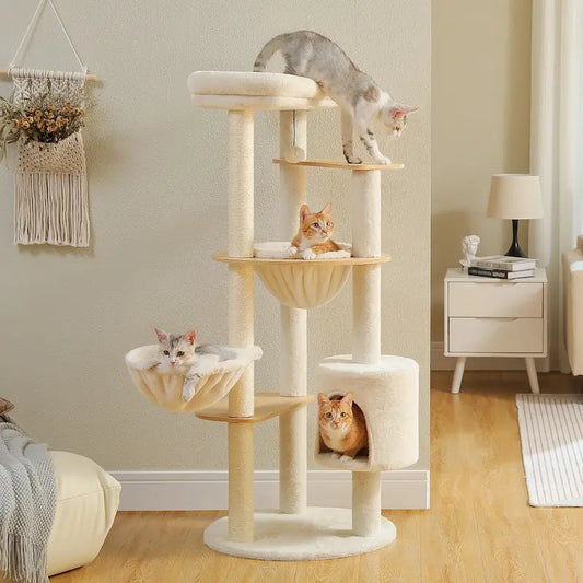 Arbre à chat confortable beige