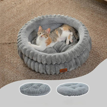 Panier chat rond confortable - Cocon doux - vue 3