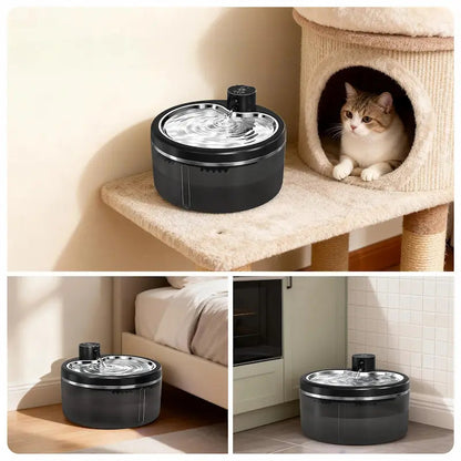 Fontaine à eau chat inox 3L - Silencieuse - vue 6