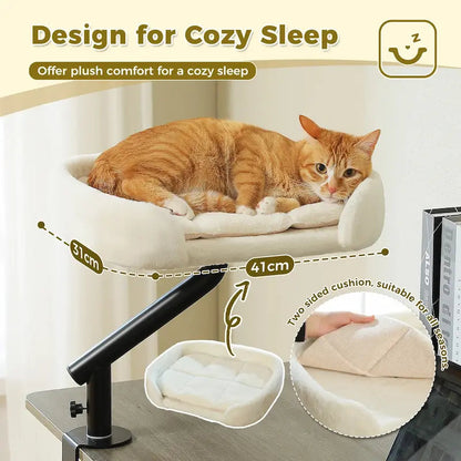 Lit de bureau pour chat – Support rotatif 360° - vue 5