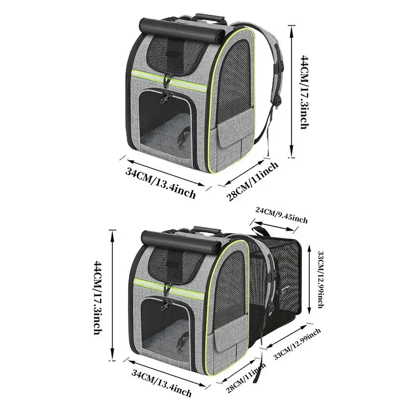 Sac à dos chat extensible avec abri - Confort total - vue 6