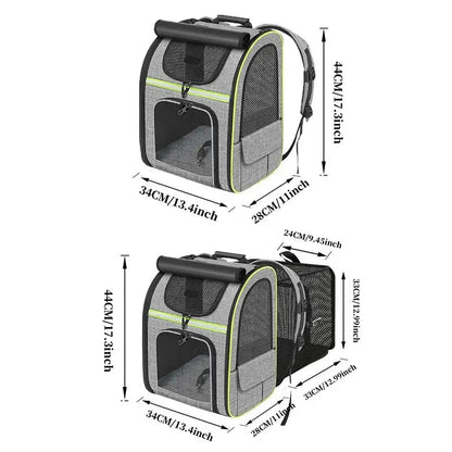 Sac à dos chat extensible avec abri - Confort total - vue 6