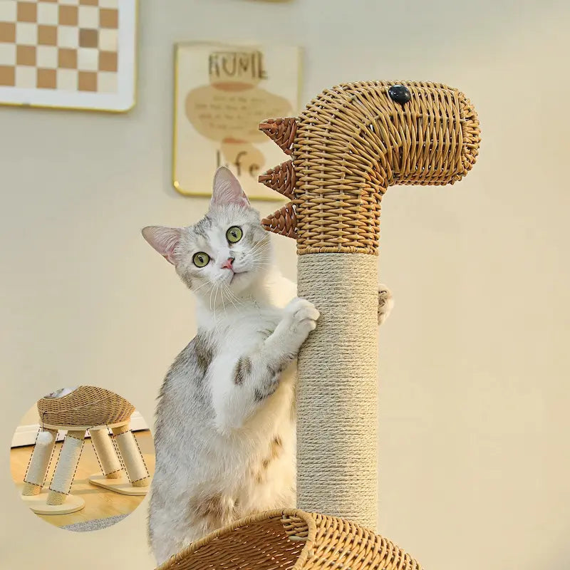 Arbre à chat dinosaure - Design ludique - vue 2