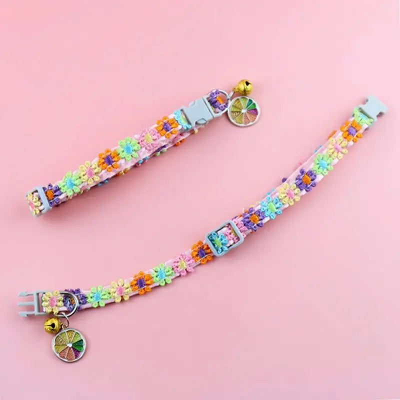 Collier chat clochette fleur - Léger & sécurisé - vue 4