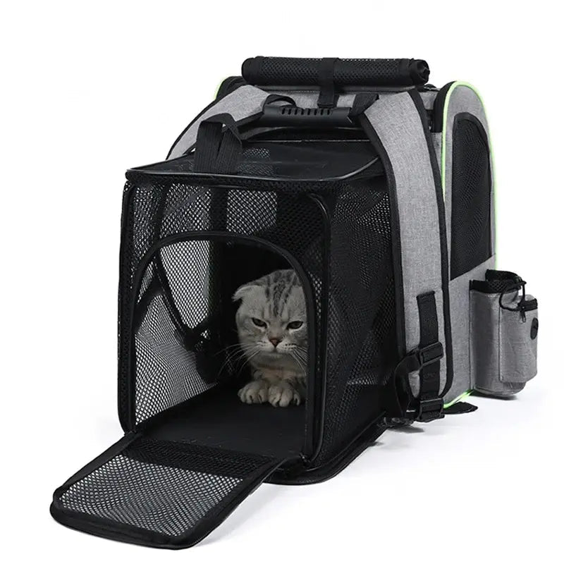 Sac à dos chat extensible avec abri - Confort total - vue 3