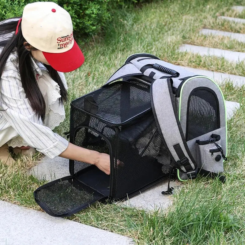 Sac à dos chat extensible avec abri - Confort total - vue 5