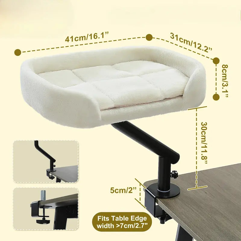 Lit de bureau pour chat – Support rotatif 360° - vue 6