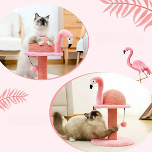 Poteau à griffer Flamant rose - Design fun - vue 4