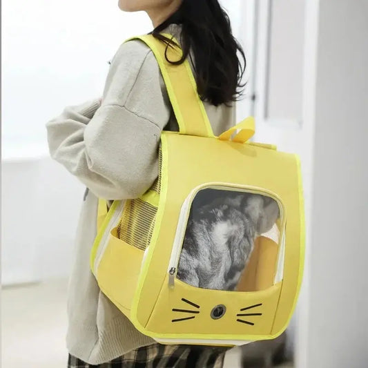 Sac à dos chat transparent